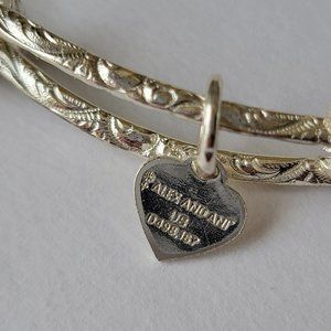Alex and Ani bangle bracelet silver tone